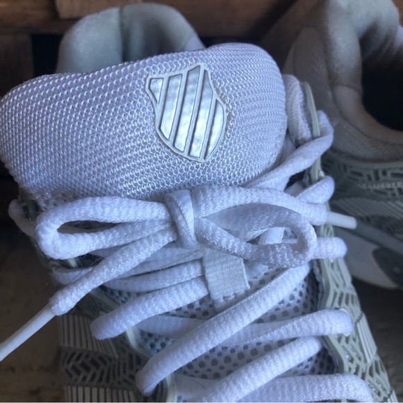 K-Swiss hyper court express grey and white women's sneakers 11 shoes - Picture 3 of 10